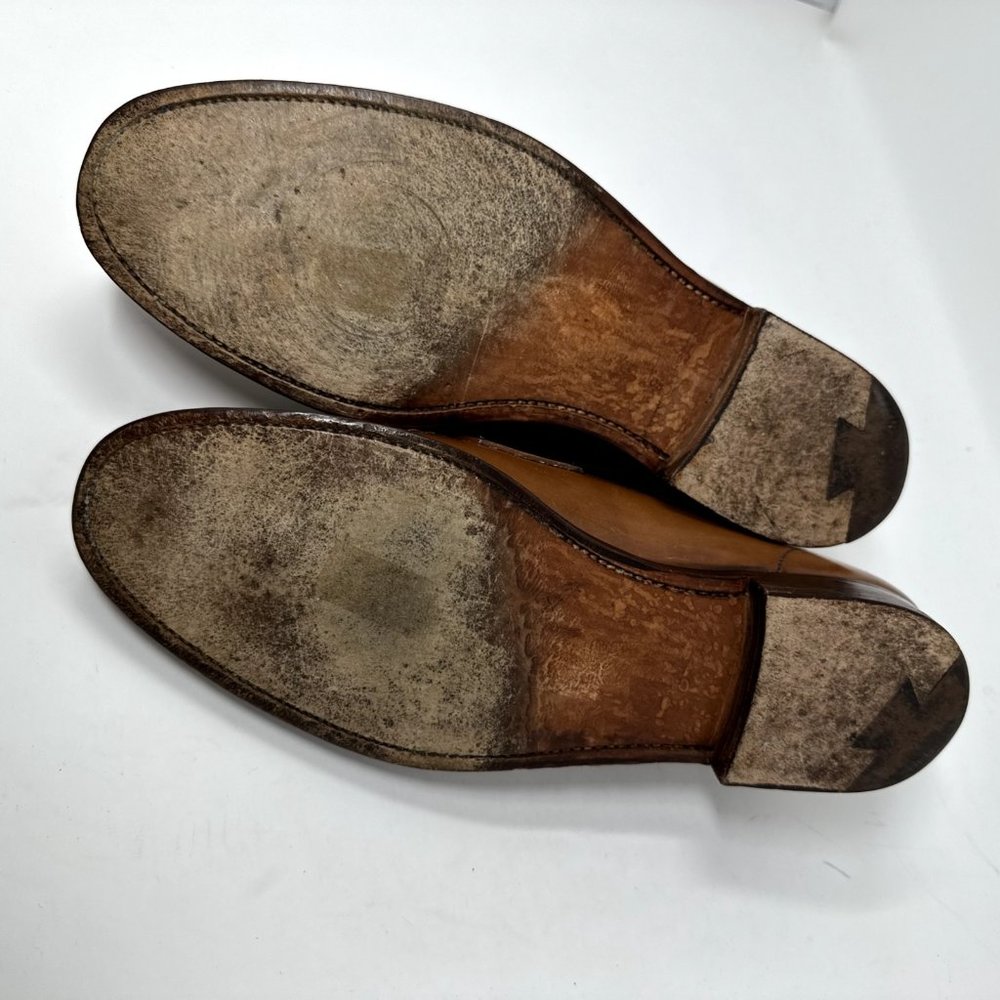 Crockett & Jones GENUINE CORDOVAN penny loafers shoes Size 9 E leather shoe Tree - Picture 11 of 15